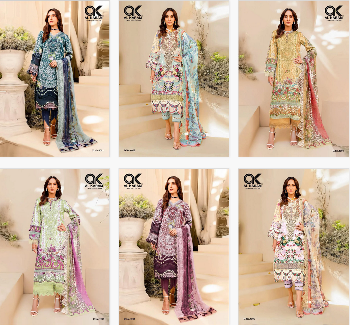 Firdous Vol 4 By Al Karam Cotton Printed Pakistani Dress Material Wholesale Online
